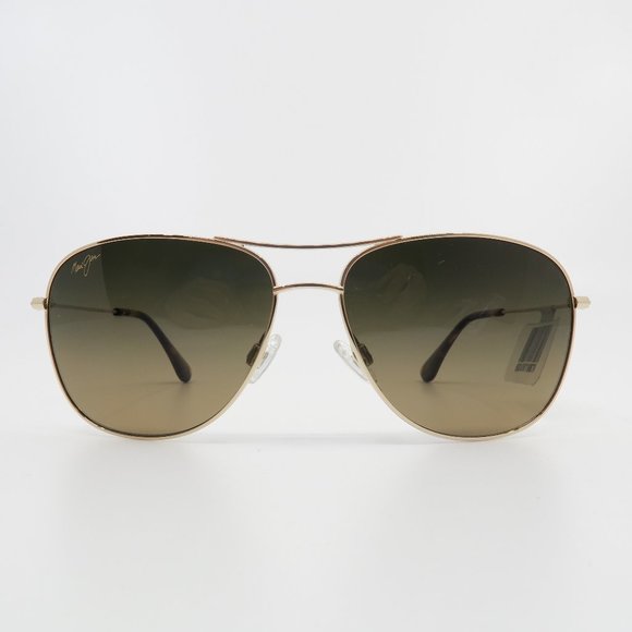 Maui Jim CLIFF HOUSE MJ 247-16 59 Gold/Bronze Polarized New Aviator Sunglasses - Picture 2 of 7